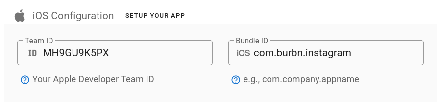 iOS deep linking configuration